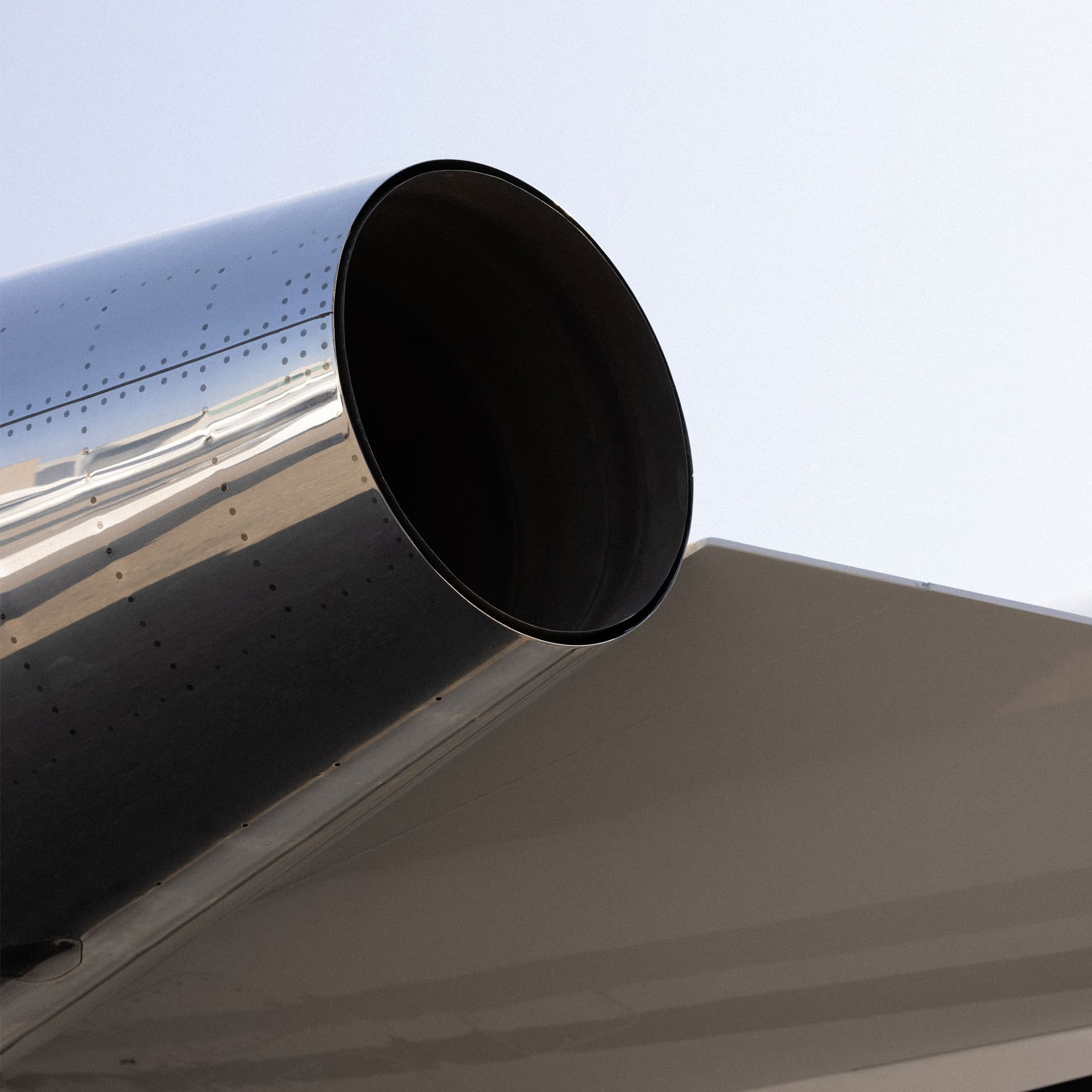 Clean private jet interior